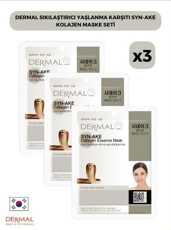 Dermal Sıkılaştırıcı Yaşlanma Karşıtı Syn-ake Kolajen Maske 23 Gr 3 Adet - Image 1