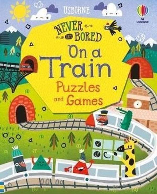 Never Get Bored on a Train Puzzles & Games - Usborne - Image 1