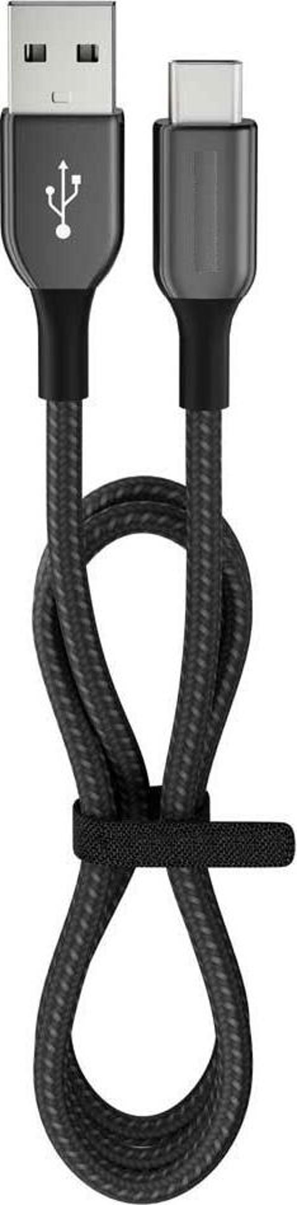 15 Watt 3A Usb-A To Type-C 1.2M Hızlı Şarj Kablosu Siyah FC36 - Image 1