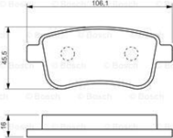 Renault Clio V 1.0 2019 Sonrası 0986494452 Arka Fren Balatası  Bosch - Image 1
