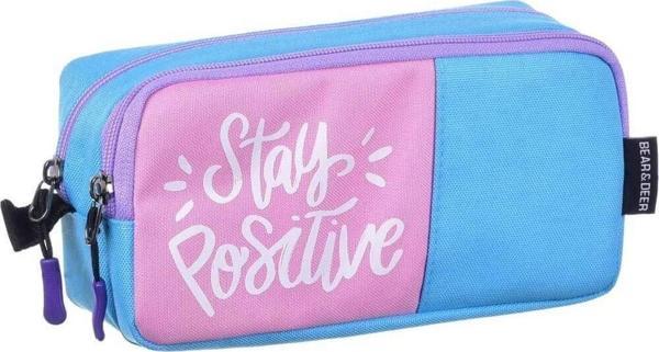 Bear & Deer Stay Positive Pembe Kalem Kutusu Bd KCS198 - Image 1