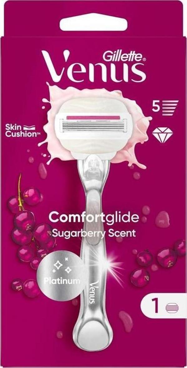 Gillette Venus Comfort Glide Sugarberry Tıraş Makinesi +1 Adet Başlık - Image 1