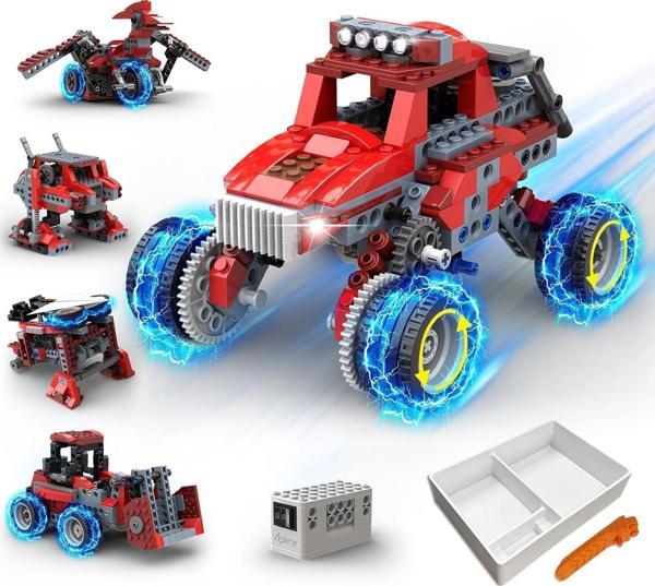Apitor 8'i 1 Arada Elektrikli Motorlu Canavar Kamyon Araba Yapım Seti - 240 Parça - Image 1