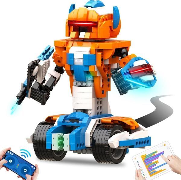 Apitor Robot X 12'si 1 arada STEM Robot Oyuncak Yapım Seti, Programlanabilir, App - Image 1