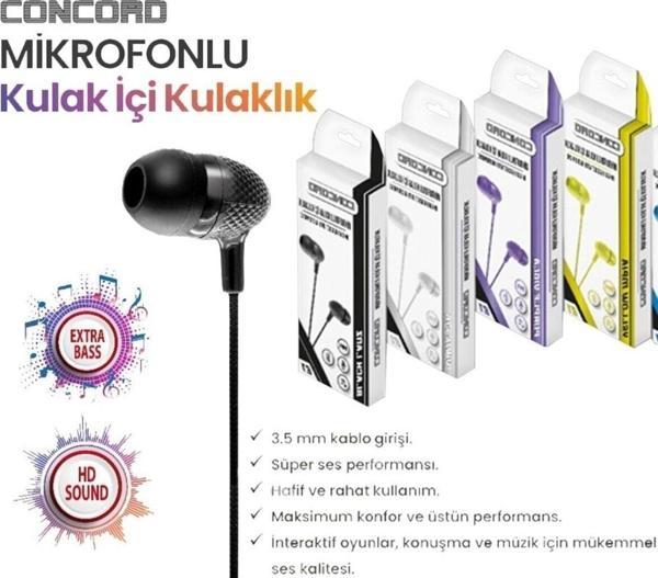 Concord E1 Mikrofonlu Kulak İçi Kulaklık - Image 1