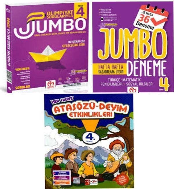 4.Sınıf Olimpiyat Sorularıyla Jumbo Soru Bankası+Tüm Dersler Deneme Ve Atasözü Deyimler - Model Eğitim Yayınları - Image 1