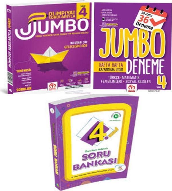 4.Sınıf Olimpiyat Sorularıyla Jumbo Soru Bankası+Tüm Dersler Deneme Ve Özet Konu Anlatımlı Bankası - Model Eğitim Yayınları - Image 1