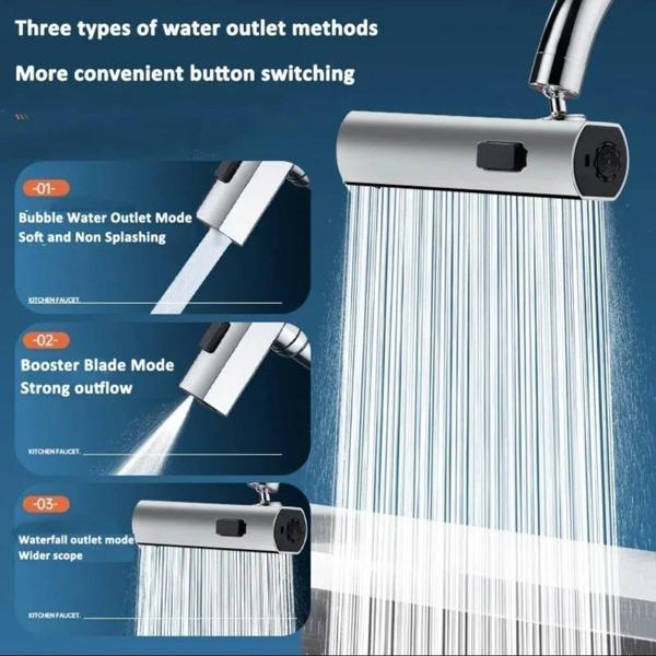 Akıllı Musluk Üç Kademeli Ayarlanabilir Mutfak Armatür Lüx Musluk Başlığı Çeşme Lavabo - Image 1