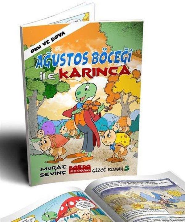 Ağustos Böceği ile Karınca Oku ve Boya - Bordo Ressam - Image 1