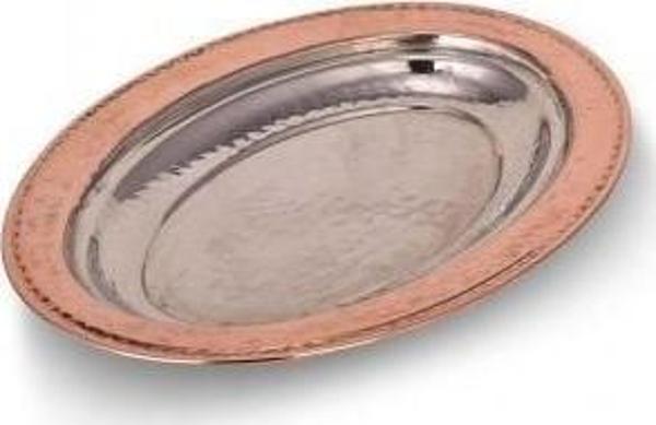 Turna Bakır Piyade İskender Kebap Kayık Sunum Tabağı 25 Cm El Dövme Kırmızı Turna4418-1 - Image 1