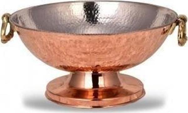 Turna Bakır Punch Sunum Kase 27 Cm El Dövme Kırmızı Turna2561-1 - Image 1