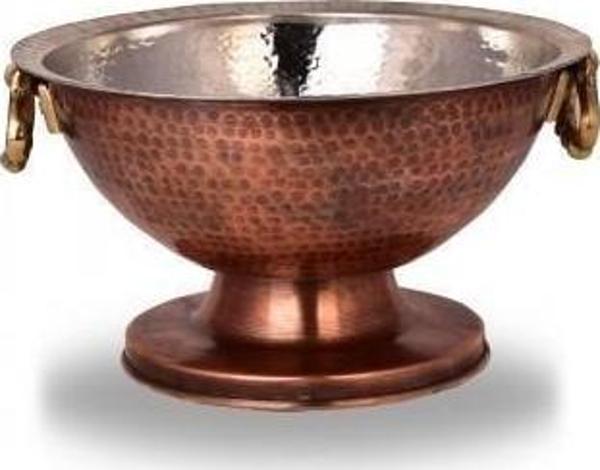 Turna Bakır Punch Sunum Kase 32 Cm El Dövme Oksit Turna2562-3 - Image 1