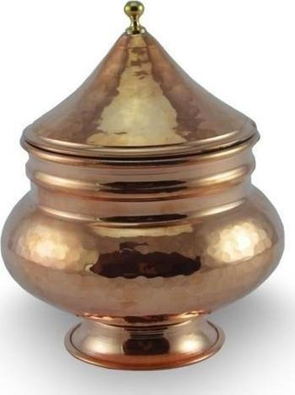 Turna Bakır Rumeli Şekerlik El Dövme Kırmızı Turna5751-1 - Image 1
