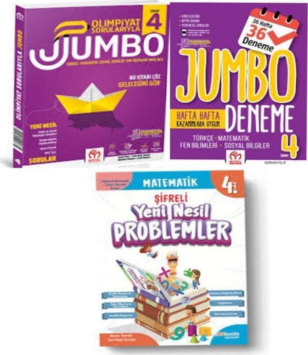 4.Sınıf Olimpiyat Sorularıyla Jumbo Soru Bankası+Tüm Dersler Deneme Ve Yeni Nesil Matematik Soruları - Model Eğitim Yayınları - Image 1