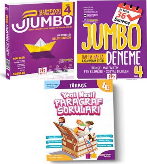 4.Sınıf Olimpiyat Sorularıyla Jumbo Soru Bankası+Tüm Dersler Deneme Ve Yeni Nesil Paragraf Soruları - Model Eğitim Yayınları - Image 1