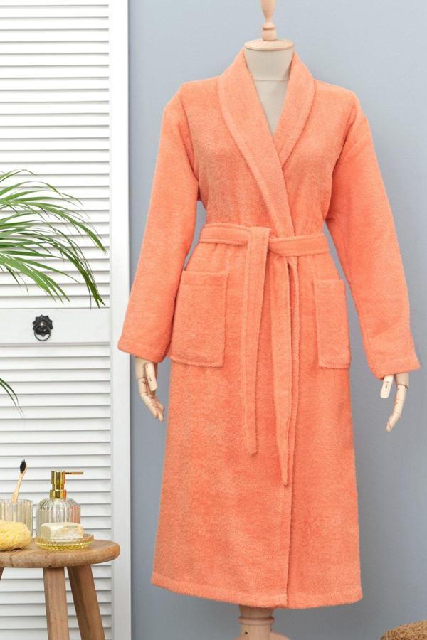Karaca Home Daily Soft Somon %100 Pamuk Erkek Bornoz L/XL - Image 1