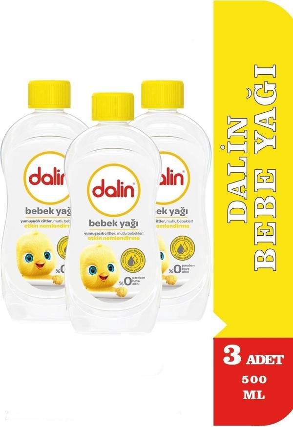 Dalin Bebe Yağı 500 ml 3 Adet - Image 1