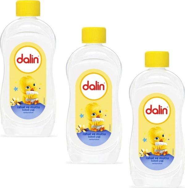 Dalin Rahat ve Mutlu Vanilya Kokulu Bebek Yağı 200 ml 3 Adet - Image 1