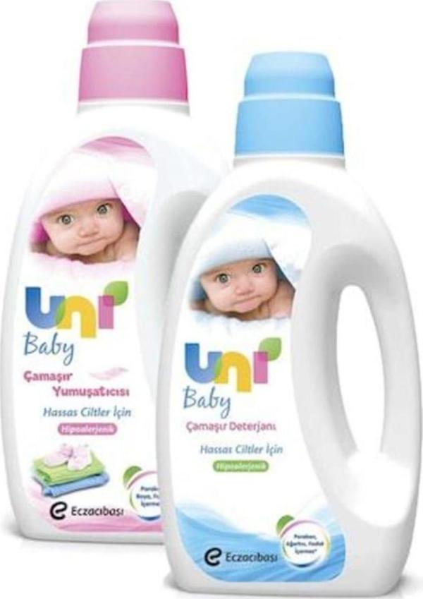 Uni Baby Uni Çamaşır Deterjanı ve Çamaşır Yumuşatıcı 1500 ml - Image 1