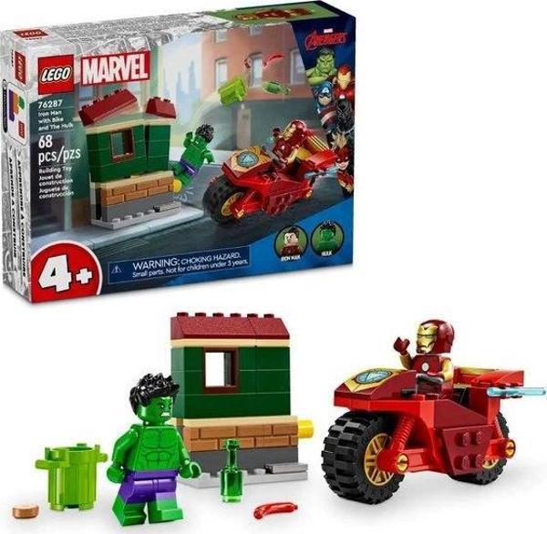Lego Marvel Motosikletli Iron Man ve Hulk 76287 - Image 1