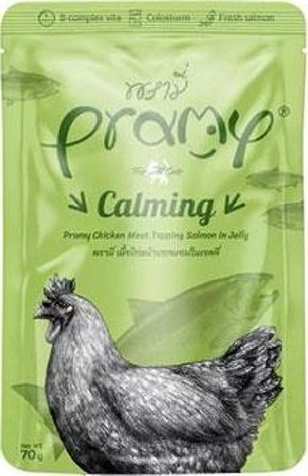 Pramy Calming Jöle İçinde Tavuk Etli ve Somonlu Yetişkin Kedi Konservesi 70 Gr - Image 1
