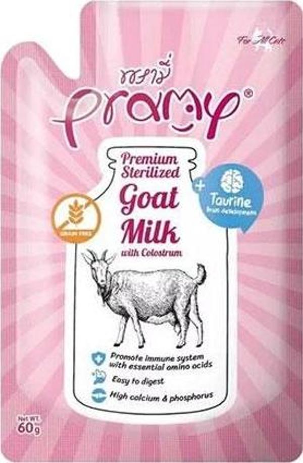 Pramy Yavru Kediler İçin Kolostrum ve Taurinli Sterilize Keçi Sütü 60 Gr - Image 1
