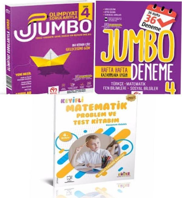 4.Sınıf Olimpiyat Sorularıyla Jumbo Soru Bankası+Tüm Dersler Deneme Ve Matematik Test Kitabım - Model Eğitim Yayınları - Image 1