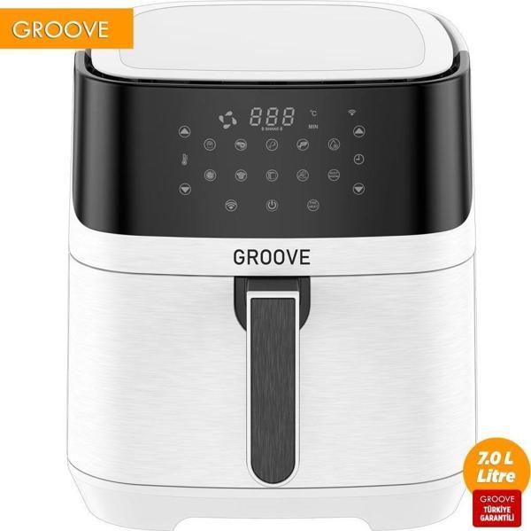 Groove Max XXL 7L 1800W WiFi Smart Airfryer Air Fryer Yağsız Sıcak Hava Fritözü Beyaz - Image 1