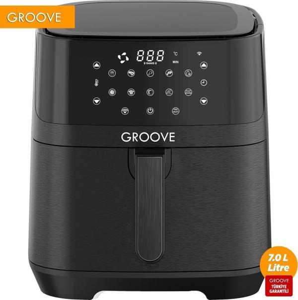 Groove Max XXL 7L 1800W WiFi Smart Airfryer Air Fryer Yağsız Sıcak Hava Fritözü Siyah - Image 1
