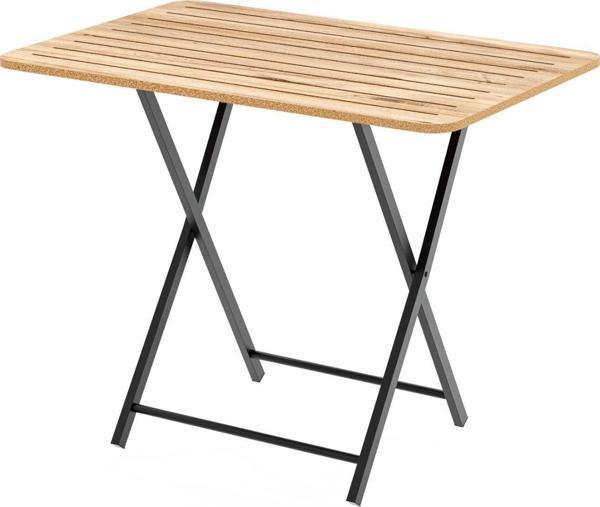 Eportatif Katlanır 4 Kişilik Bahçe Masası Bistro Masa 55x90 Çam 1424 - Image 1