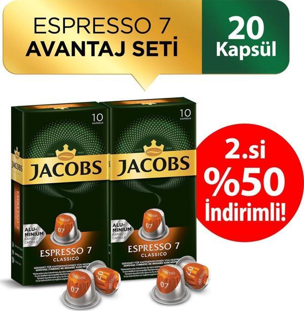Jacobs Espresso 7 Classico Alüminyum Kapsül Kahve 2 Adet - Image 1