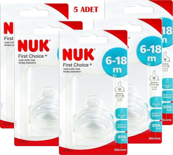 Nuk Klasik Biberon Emziği Silikon - Küçük Delik 5Adet - Image 1