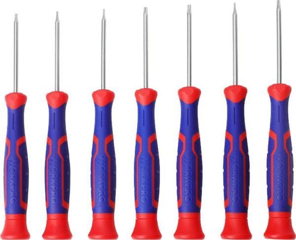 WORKPRO WP200510 7 Parça Profesyonel CR-V Manyetik Hassas Torx Tornavida Seti - Image 1