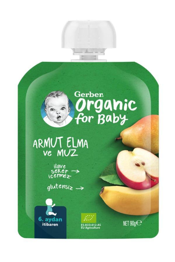 Gerber Organik Elmalı Ve Muzlu armut Püresi 90g - Image 1