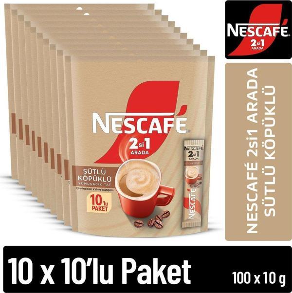 NESCAFE 2si1 ARADA SÜTLÜ KÖPÜKLÜ 10(10x10g)  - Image 1