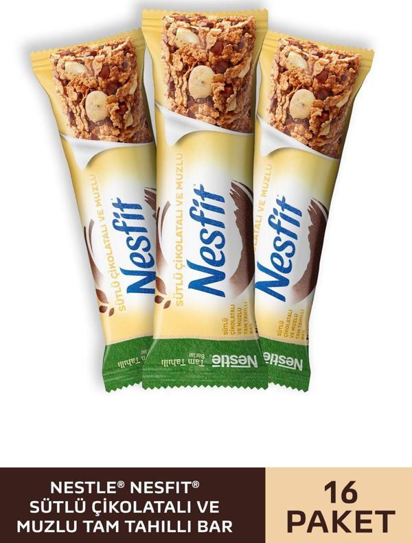 Nestle Nesfit Sütlü Çikolatalı ve Muzlu Tam Tahıllı Bar 32x23,5g - Image 1