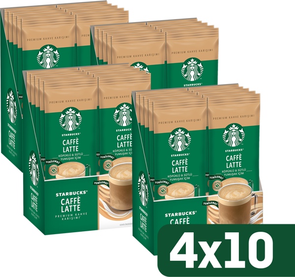Starbucks Caffè Latte Premium Kahve Karışımı 4 x 10'lu Paket (10x18g) - Image 1