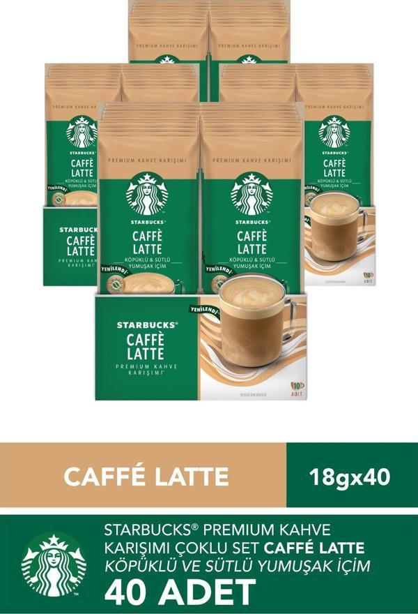 Starbucks Caffè Latte Premium Kahve Karışımı 4 x 10'lu Paket (10x18g) - Image 1