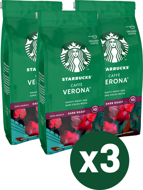 Starbucks Caffè Verona Öğütülmüş Kahve 3x200g - Image 1