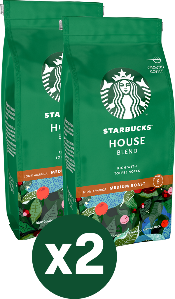 Starbucks House Blend Öğütülmüş Kahve 2x200g - Image 1