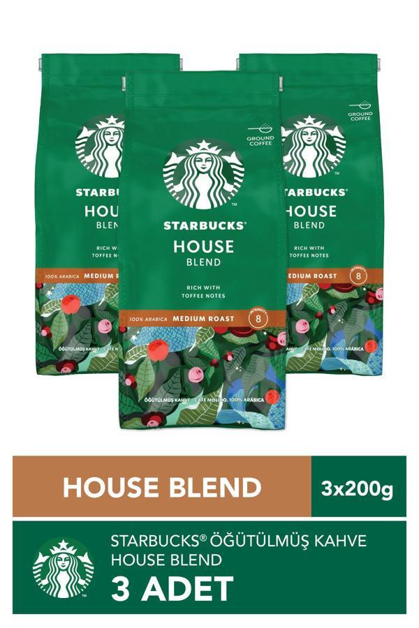 Starbucks House Blend Öğütülmüş Kahve 3x200g - Image 1