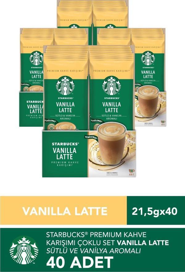 Starbucks Vanilla Latte Premium Kahve Karışımı 4 x 10'lu Paket (10x21,5g) - Image 1