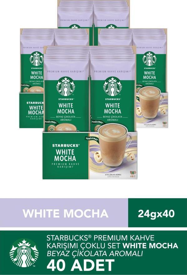 Starbucks White Mocha Premium Kahve Karışımı 24 gr x 40 Paket - Image 1