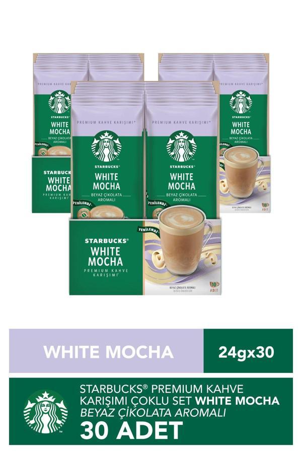 Starbucks White Mocha Premium Kahve Karışımı 3 x 10'lu Paket (10x24g) - Image 1