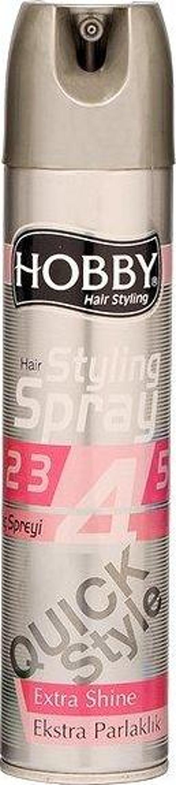 Hobby Saç Spreyi 250 ml Keratin Ekstra Güçlü Parlak 5 Glossy Shine - Image 1