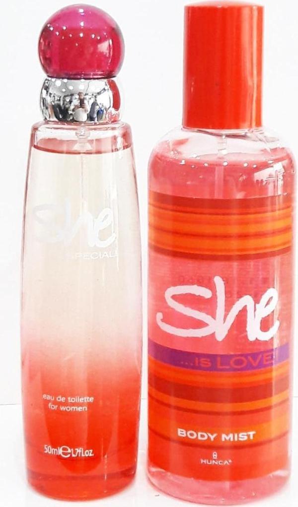 She Special Kırmızı 50 ml Edt + 150 ml Vücut Sprey Bayan Parfümü - Image 1