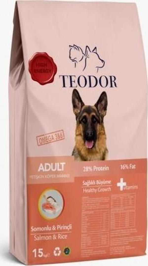 Teodor Yetişkin Köpek Maması Somonlu Ve Pirinçli 15 Kg - Image 1