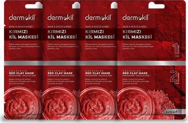 DERMOKİL AKNE VE SİYAH NOKTA KARŞITI KİL MASKESI*4'lü SET - Image 1