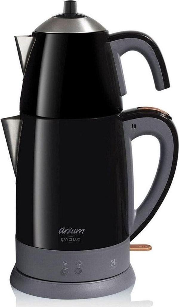Arzum Ar3055 Çaycı Lux 1800 Watt Çay Makinesi - Siyah - Image 1