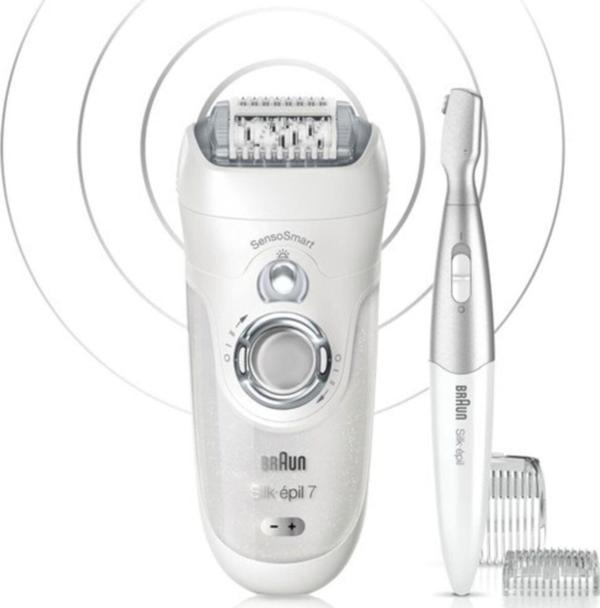 Braun Silk-Epil 7 7890 Sensosmart Kablosuz Islak Ve Kuru Kullanım 7 Ek Parçalı Epilatör Gümüş - Image 1